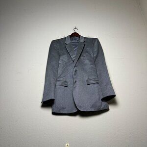 Jos A Bank Sport Coat Men 43L Silk Camel Hair Jacket Herringbone  Casual  Grey